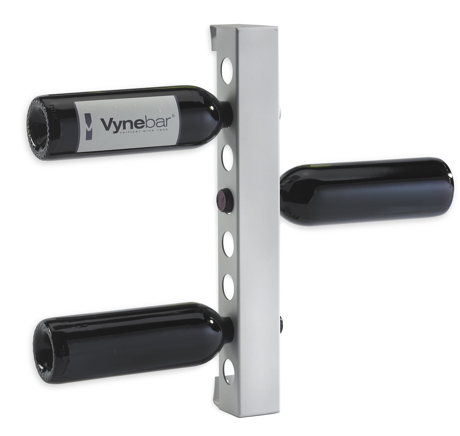 VB8BBS 8 Silver Bead Blast Vertical Wine Rack