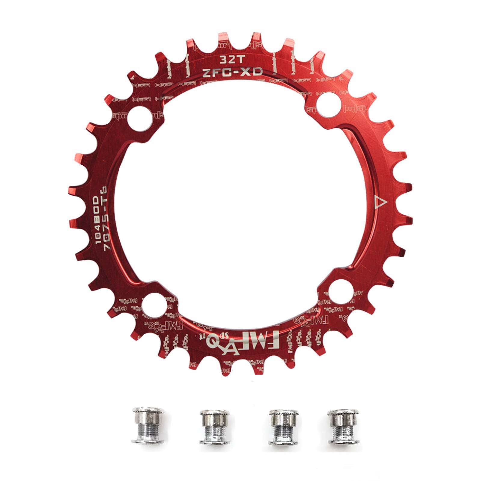 UPANBIKE Bike Narrow Wide Chainring 104 BCD Round Shape Single Chain Ring 32T 34T 36T 38T