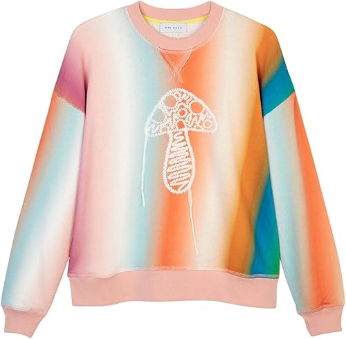 Mira Mikati, Ombre Stripe Mushroom Sweatshirt