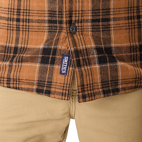 Image of Smith's Workwear Men's Sherpa-Lined Hooded Flannel Shirt-Jacket