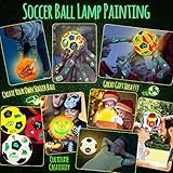 Paint Your Own Football Lamp Kit, Football Gifts for Boys, DIY 3D Night Light with Stickers, Art Supplies Crafts Kit for Kids, Christmas Birthday Gifts for Boys and Gifts Age 6 7 8 9 10 11 12+ - Image 6