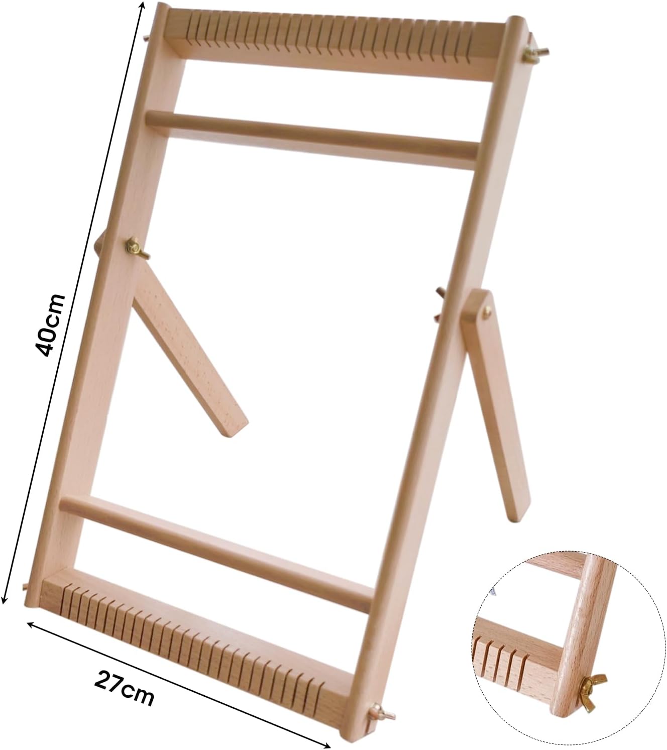 BXUJFFABS Wooden Weaving Machine Set Creative Adult and Child Handmade DIY Weaving Machine with Bracket Multi Functional Craft Weaving Machine Large Frame, Suitable for Tapestry and Scarf Making