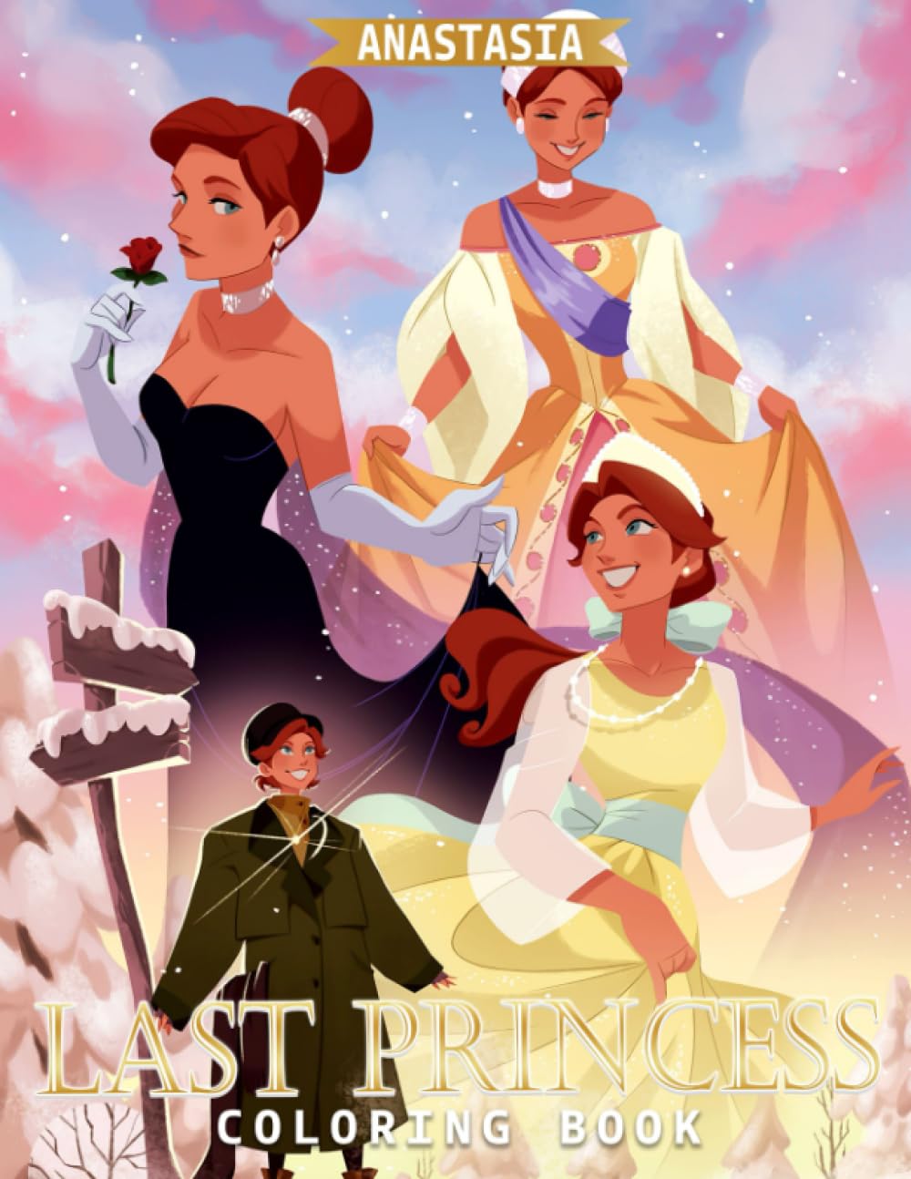Last Princess Coloring Book: Coloring Pages for Kids and Adults with Simple and Beautiful Illustrations | Gifts for Relaxation and Creativity