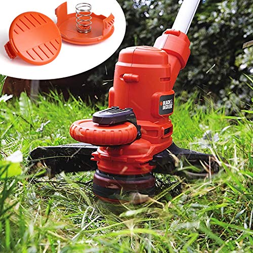 Trimmer Replacement Spool Cap Cover Replacement Spool Cap,for Replace RC100P, RC-100-P, 385022-03 Compatible with Black and Decker,Weed Wacker Eater Caps Cover,Grass Trimmer Parts (6 Cap, 10 Spring)