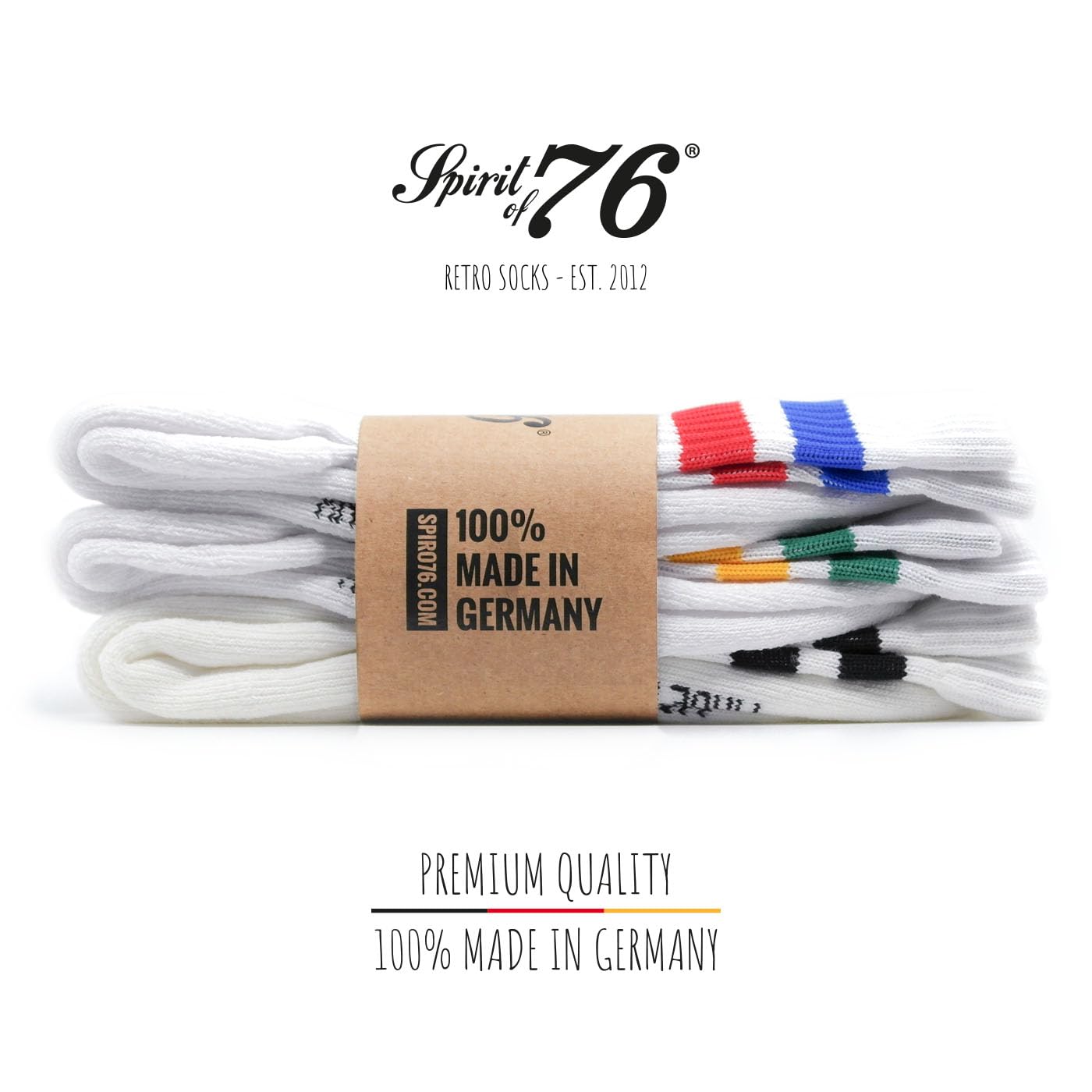 Spirit of 76 Skarpety tenisowe 100% Made in Germany (3 x para)