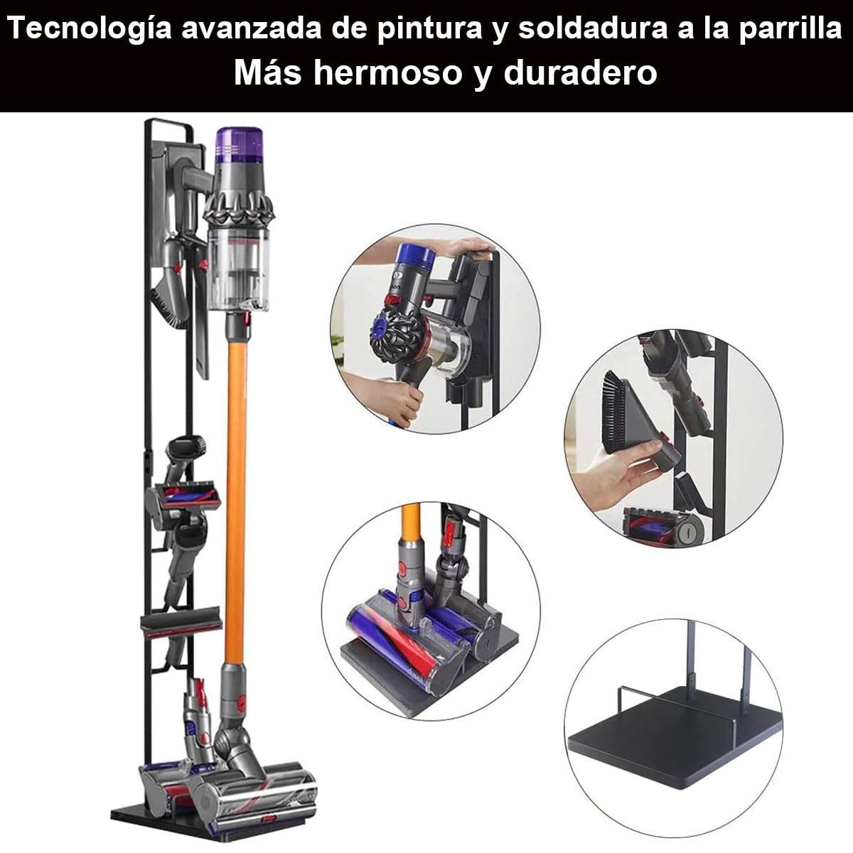 Foho Metal Soporte Organizador de Almacenamiento Compatible para Dyson V16 Gen5 V15s V15 V12 Slim V11 V10 V8 V7 V6 Aspirador