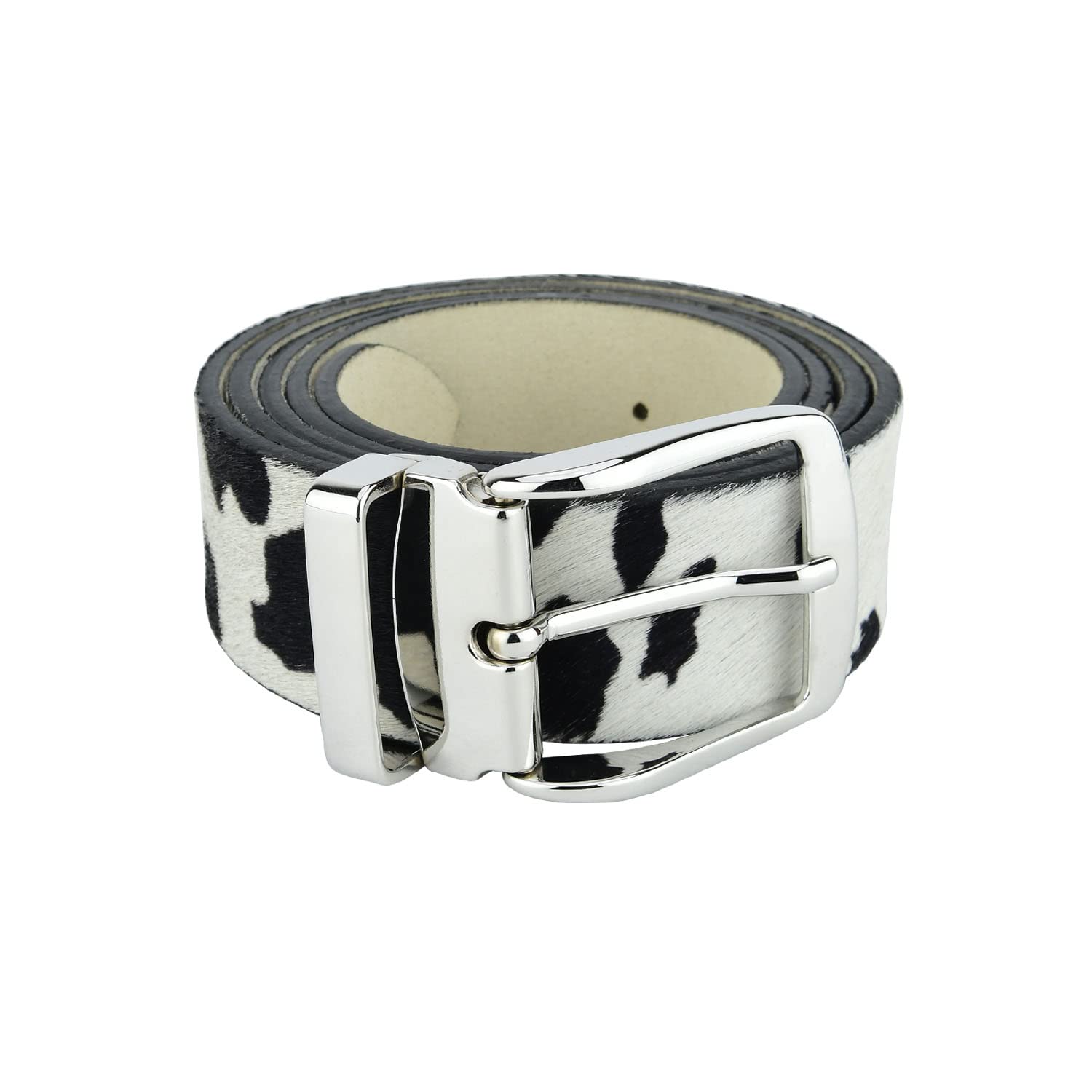 UPGRADE 3STYLE Cinturón de piel auténtica de caballo acortable sin tornillos. Paquete de cartón ecológico y bolsa de algodón. Fabricado en Italia., Cow Negro 4x130, 120