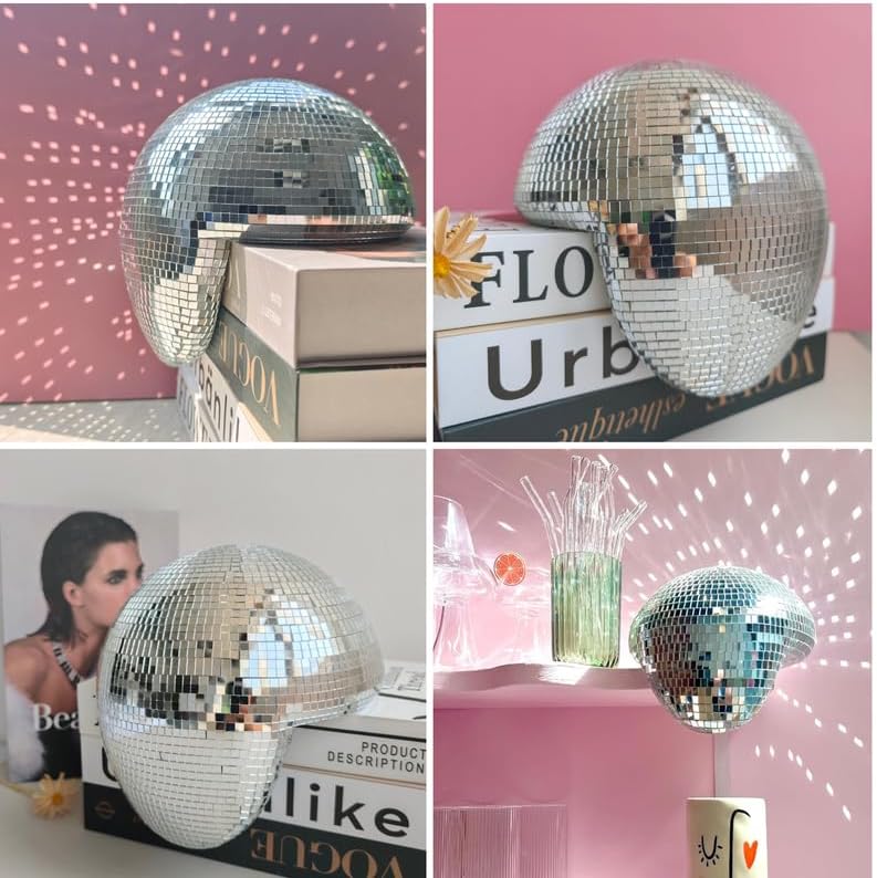 Miniatura 4 de Decoración de bola de discoteca derretida, bola de espejo reflectante hecha a mano, decoración estética de estante para dormitorio, oficina, sala de