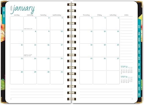 Miniatura 5 de Agenda 2024 de tapa dura (noviembre de 2023 a diciembre de 2024) Agenda diaria semanal mensual de 5.5 x 8 pulgadas, agenda anual. Marcapáginas,