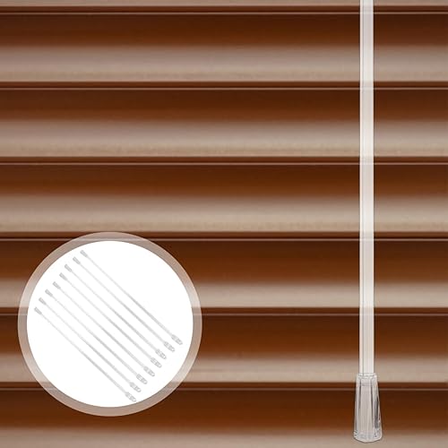 Miniatura 9 de DOITOOL 8 piezas de 17 pulgadas de repuesto para persianas verticales con gancho, piezas de repuesto para persianas verticales, varita inclinable