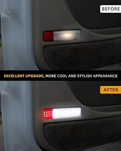 Miniatura 2 de 4 piezas de luces LED para panel de puerta interior, luz de cortesía compatible con 1995-1999 Chevy CK Silverado Sierra Yukon, luz reflectora de