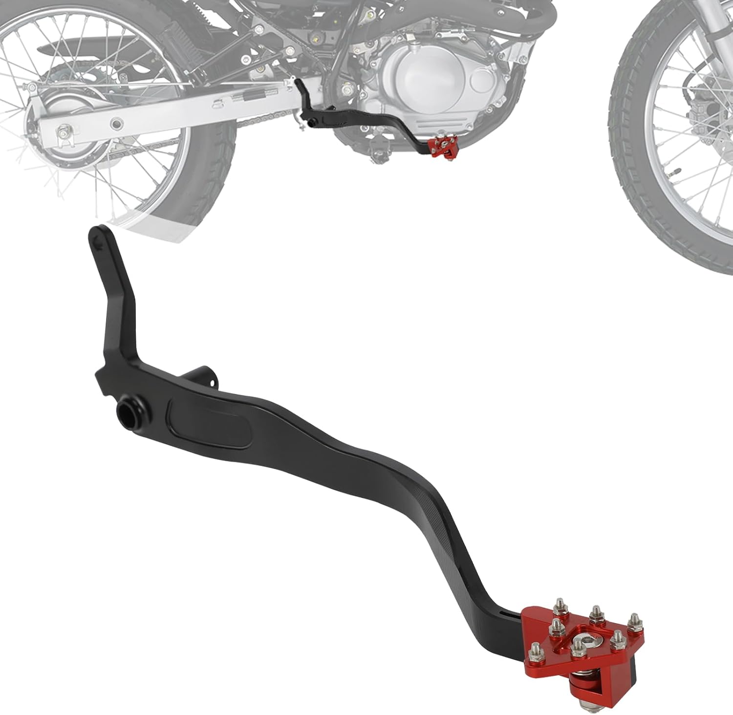 Dirt Bike Rear Brake Foot Pedal for XR150L,CNC Motorcycle Foldable Brake Lever for XR 150L Red