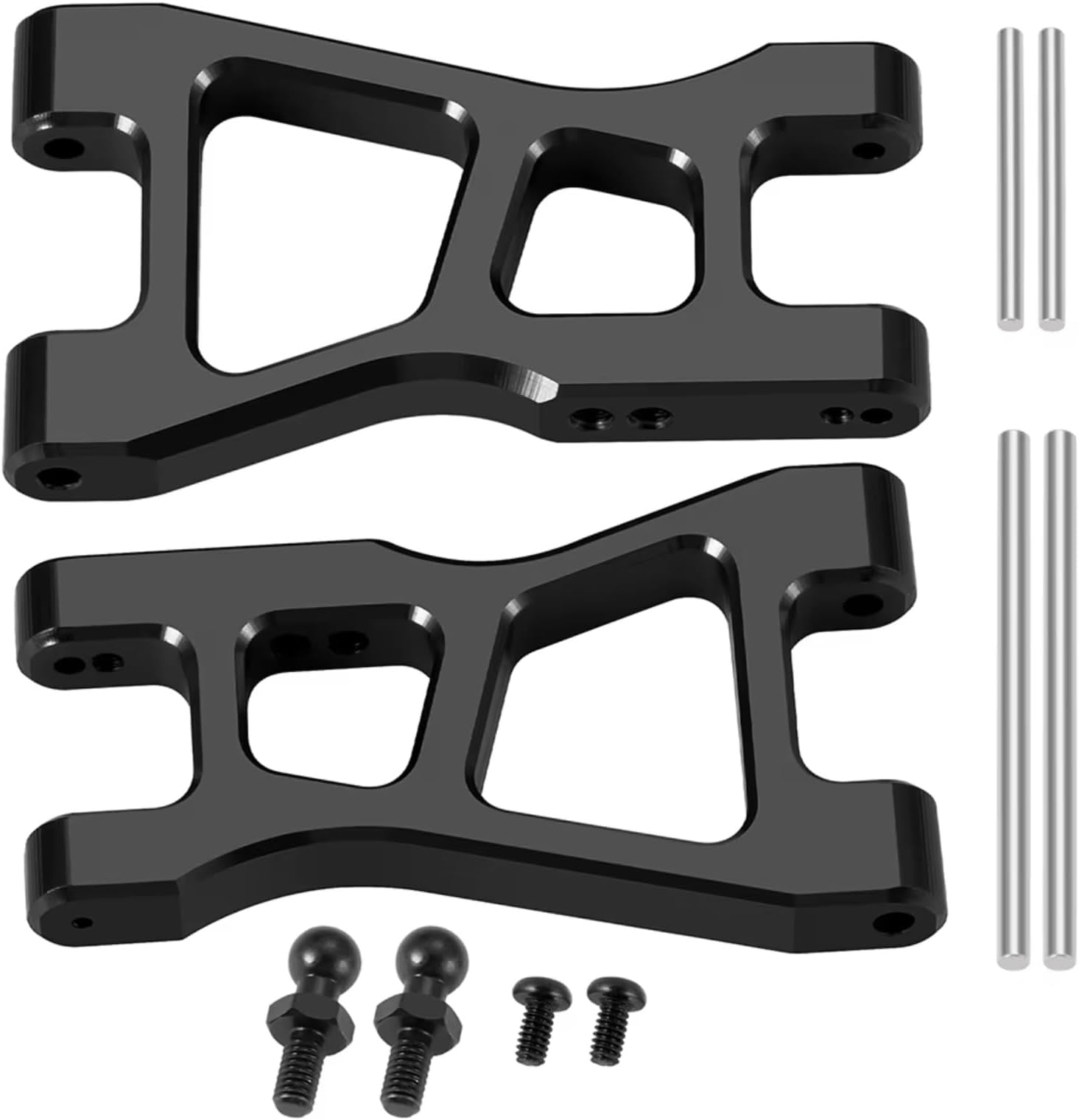 RC Repairs Models For Traxxas For Latrax For Teton 1/18 Aluminum Alloy Front Rear Suspension Arm RC Car Upgrade Parts Repair Accessories(Black)