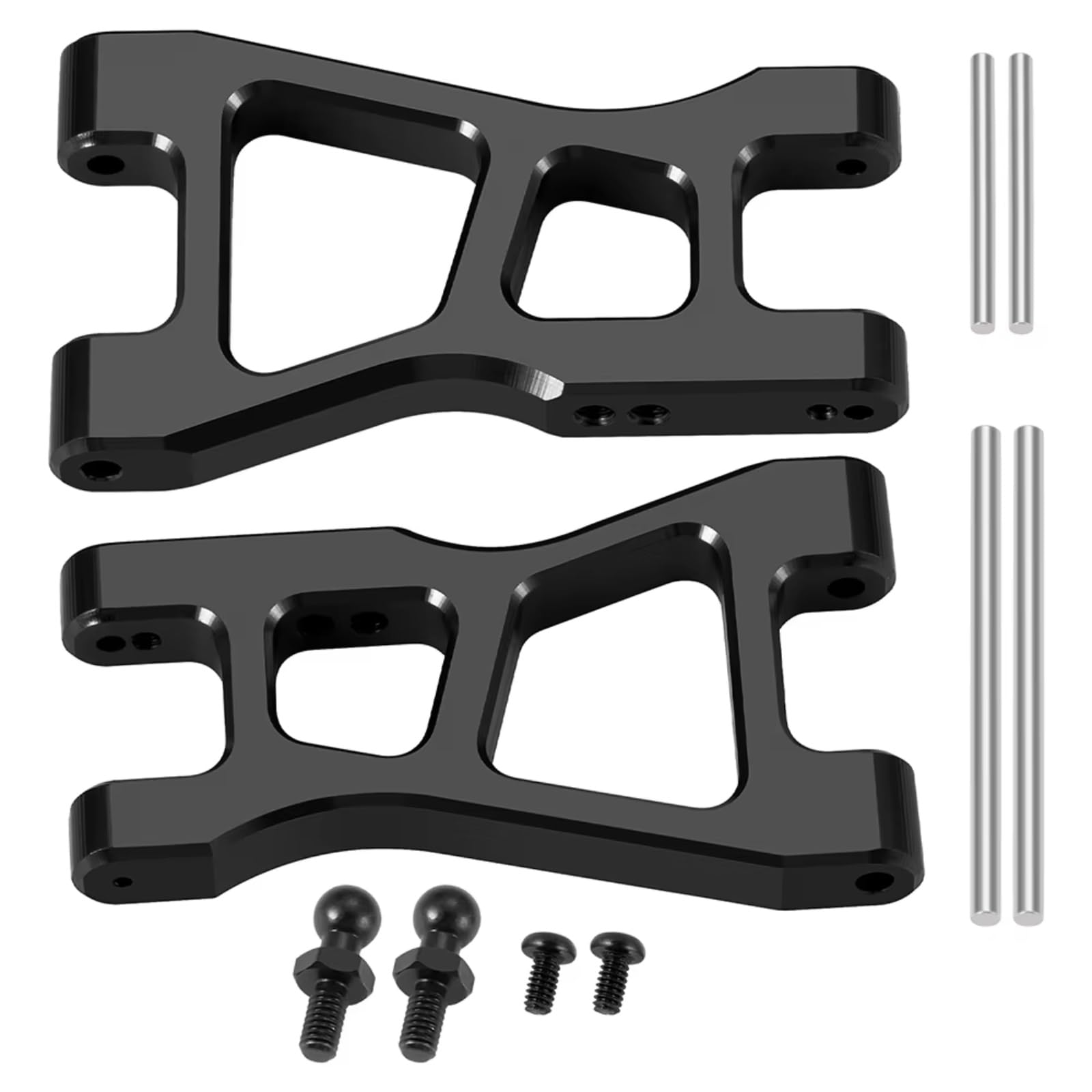 RC Repairs Models For Traxxas For Latrax For Teton 1/18 Aluminum Alloy Front Rear Suspension Arm RC Car Upgrade Parts Repair Accessories(Black)