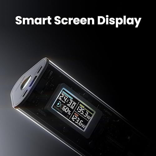 Miniatura 3 de SHARGE EK 170 Power Bank, 170 W Total 24,000mAh Cargador portátil de alta capacidad con pantalla inteligente, IP66 140W PD3.1 Batería para portátil