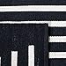 SAFAVIEH Montauk Collection Area Rug - 8' x 10', Black & Ivory, Handmade Flat Weave Boho Farmhouse Cotton Modern Stripe, Ideal for High Traffic Areas in Living Room, Bedroom (MTK313Z)