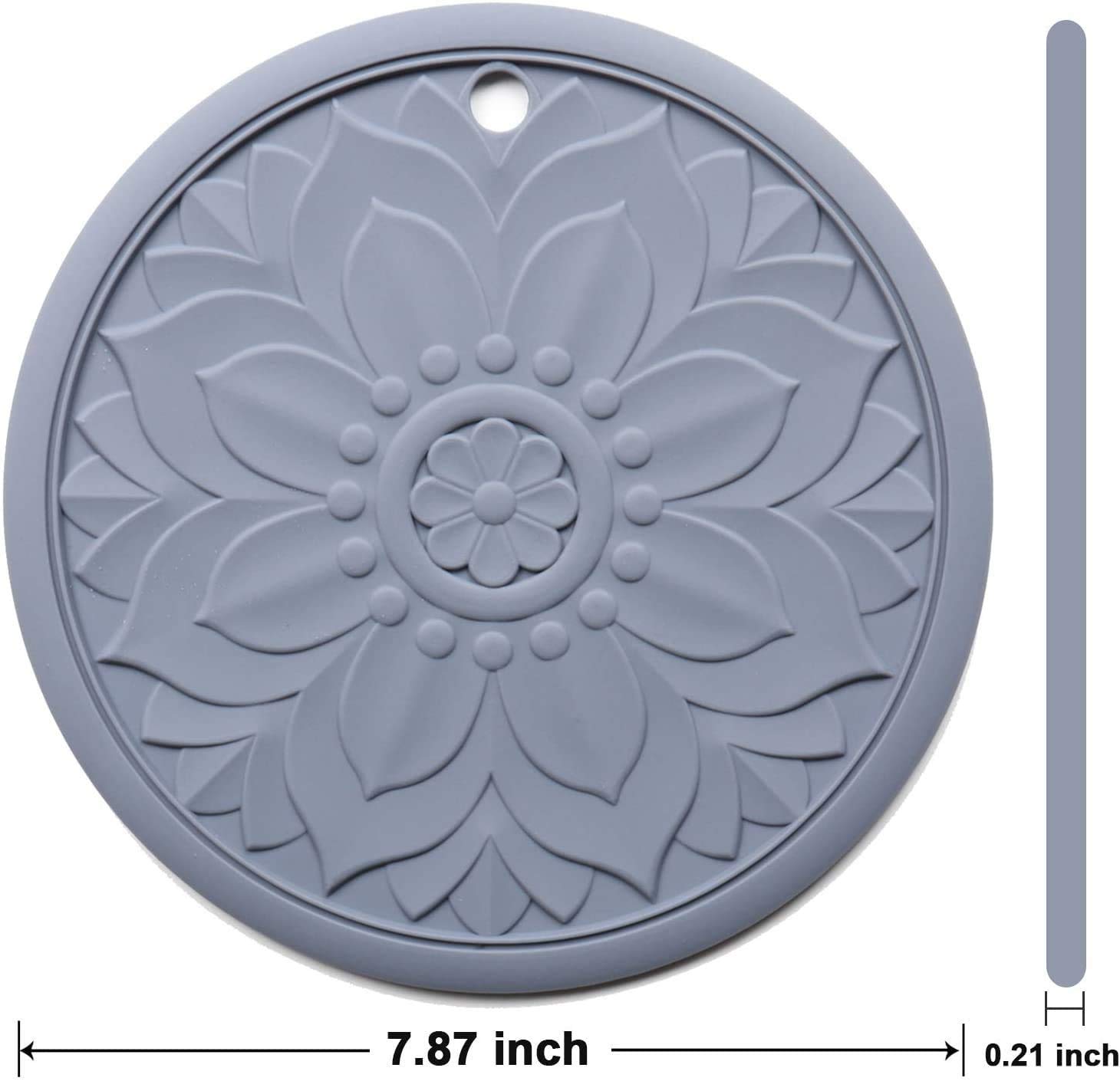 Fleurs Tapis Dessous Plat Silicone Dessous Plats Silicone Anti-DéRapant Isotherme Flexible Durable AntidéRapant Pour Pots,PoêLes,A - Maison