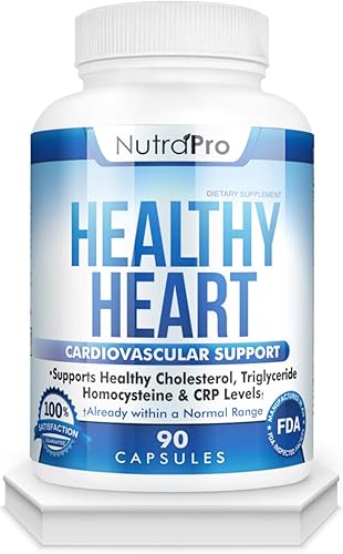 NutraPro Corazón saludable: suplementos para la salud del corazón. Limpieza y protección de las arterias. Apoya el colesterol y el triglicérido