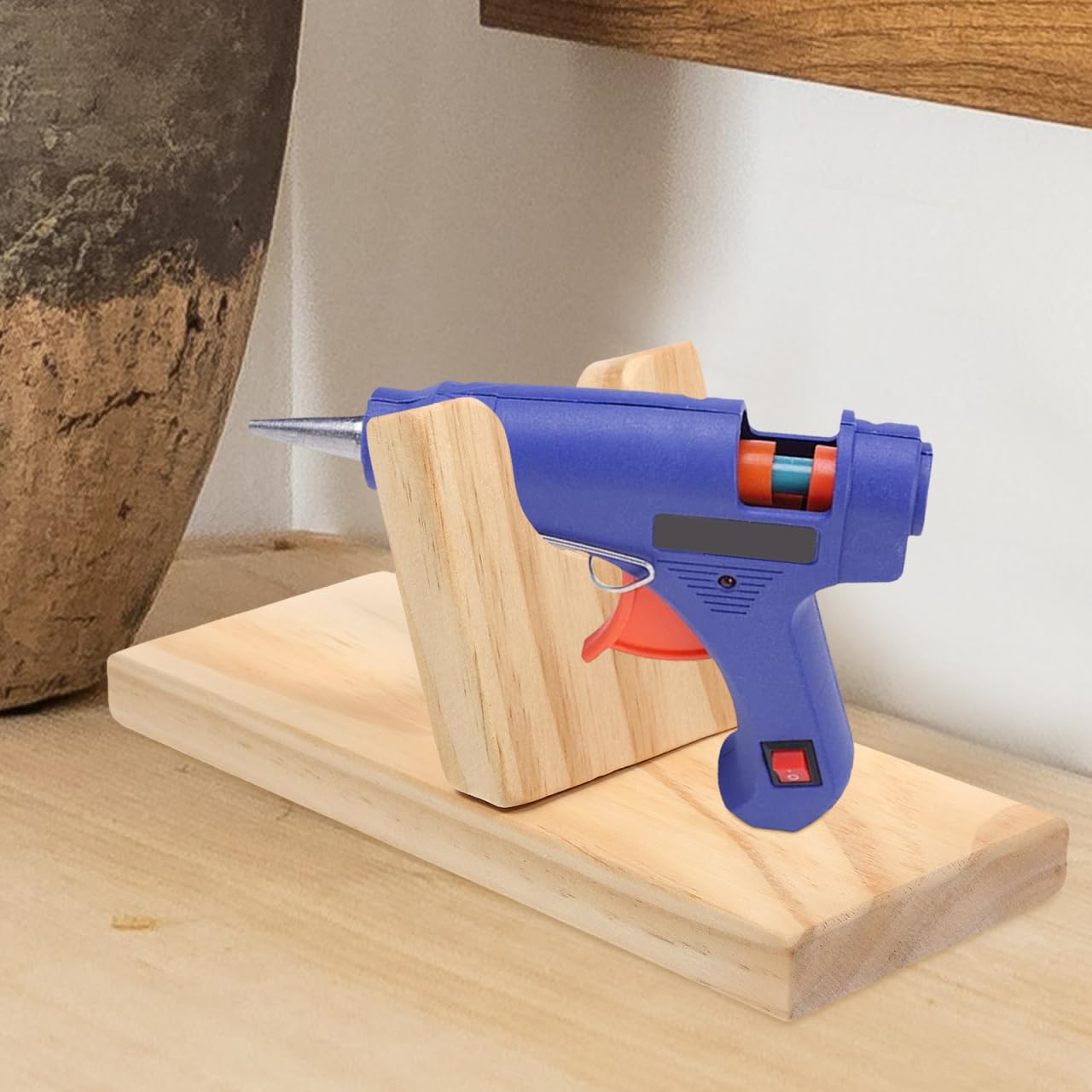 NUOBESTY Glue Gun Holder Stand Wooden Base for DIY Crafts — Amazon image 9