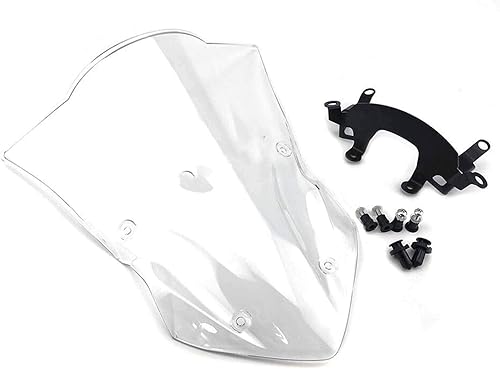 Vista 7 de GLoyer Motorcycle Windshield WindScreen Windshield Compatible with Kawasaki Z900 Z 900 2017 2018 2019 Motorcycle Wind Deflector (Color : Black)