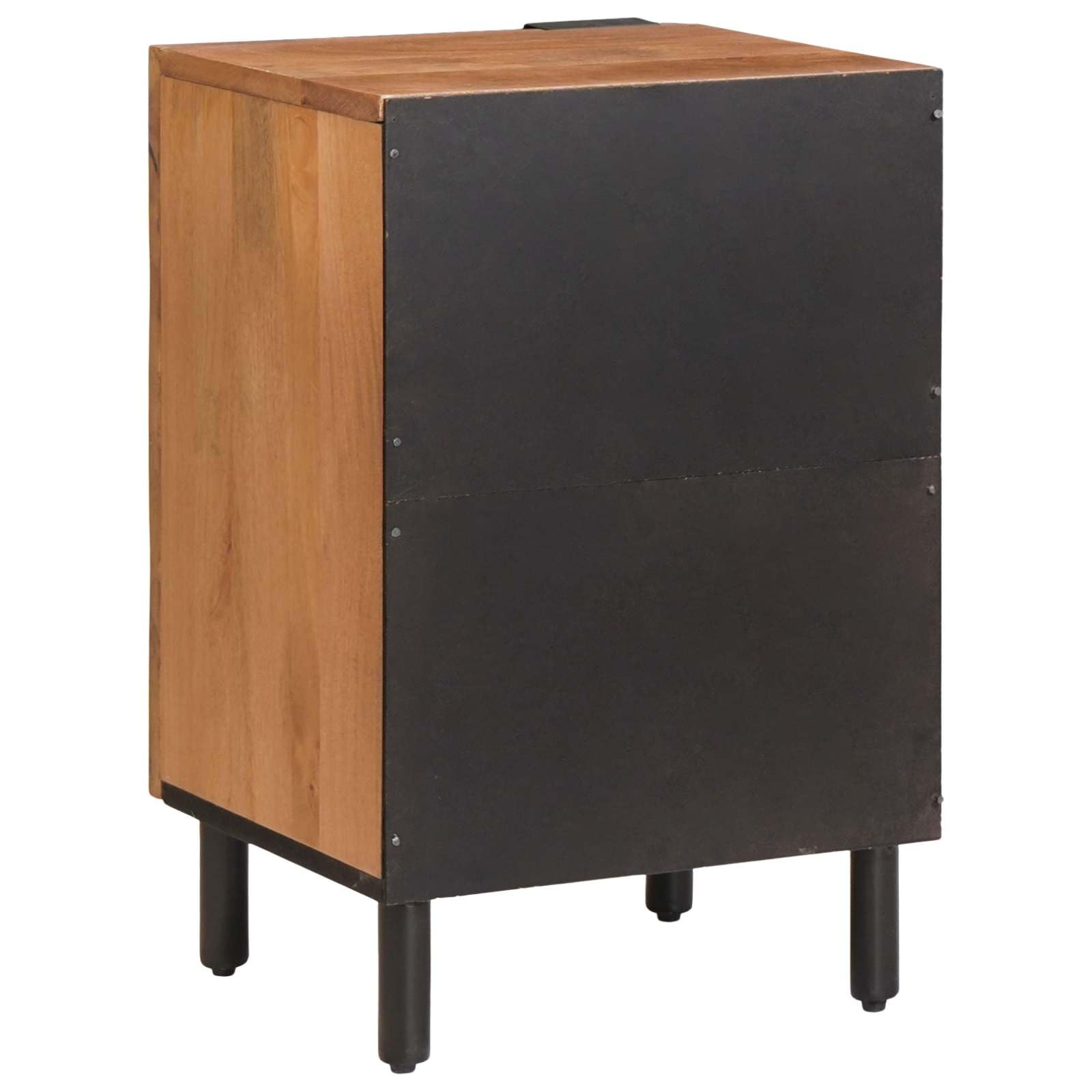 Badezimmerschrank Braun Massivholz Mango 38 x 33 x 58 cm mit Tür und Regal platzsparend für Badezimmer Aufbewahrung Stauraum Möbelset Gäste WC