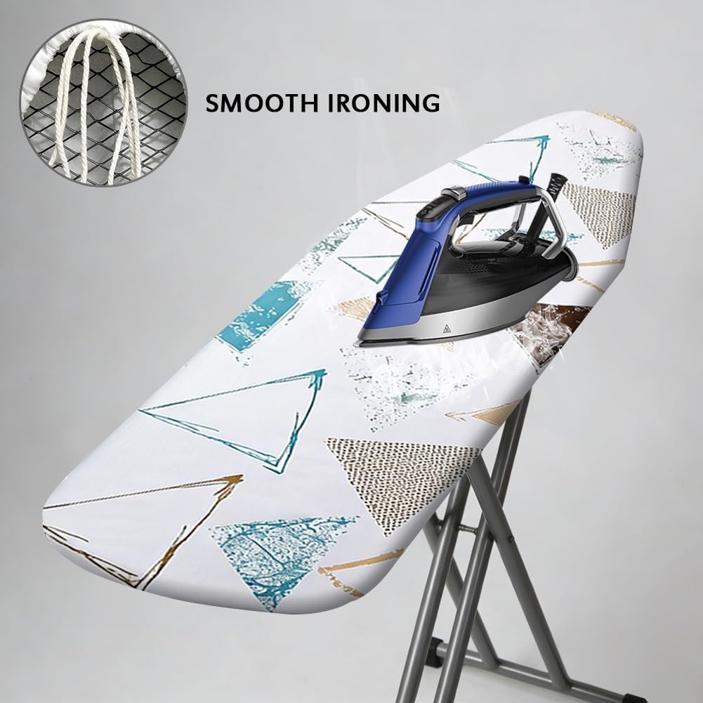 Replacement Ironing Board Cover and Pad, Heat Reflective, Elasticized Edges, Setup for Effortless Ironing Experience(Gray,59 x 21.6 in-150 x 55 cm)