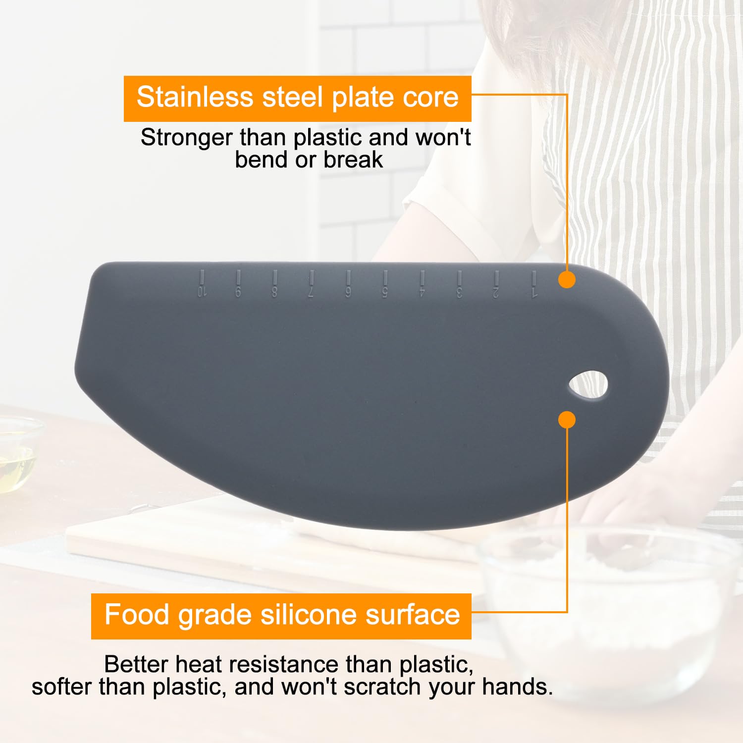2pcs Silicone Dough Scraper - Image 4