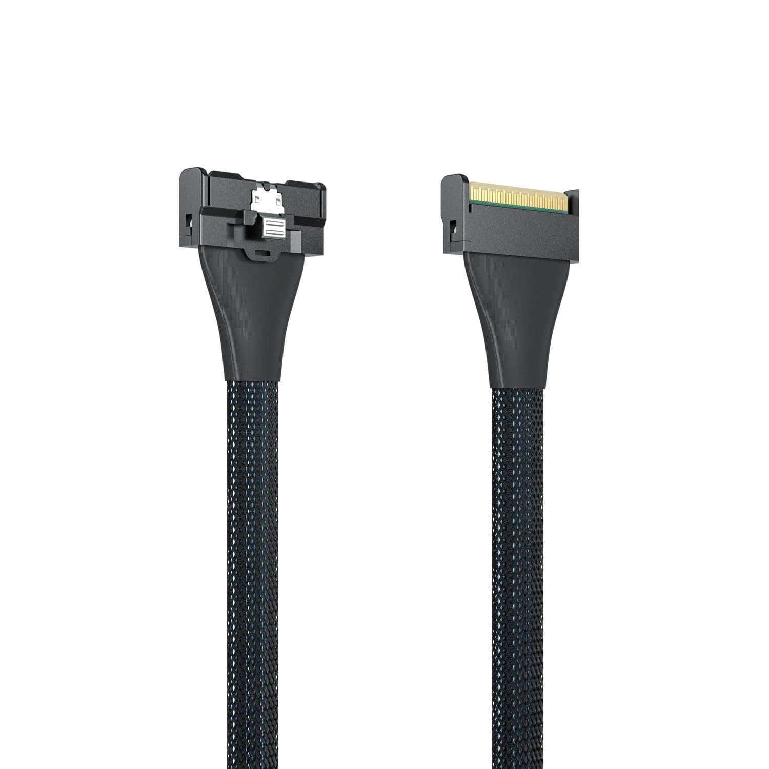 10Gtek MCIO to MCIO 8X Cable, SFF-TA-1016, Mini Cool Edge IO, Straight, PCIe Gen5, 85-ohm, 0.2-m(0.66ft)