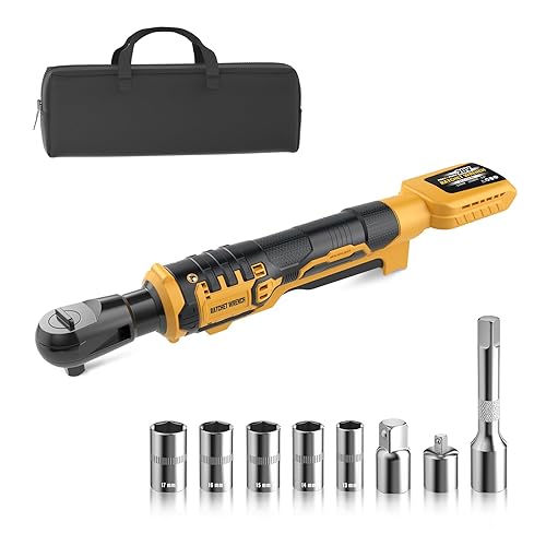 Cordless Ratchet Wrench for Dewalt 20V Battery, 3/8" Electric Ratchet