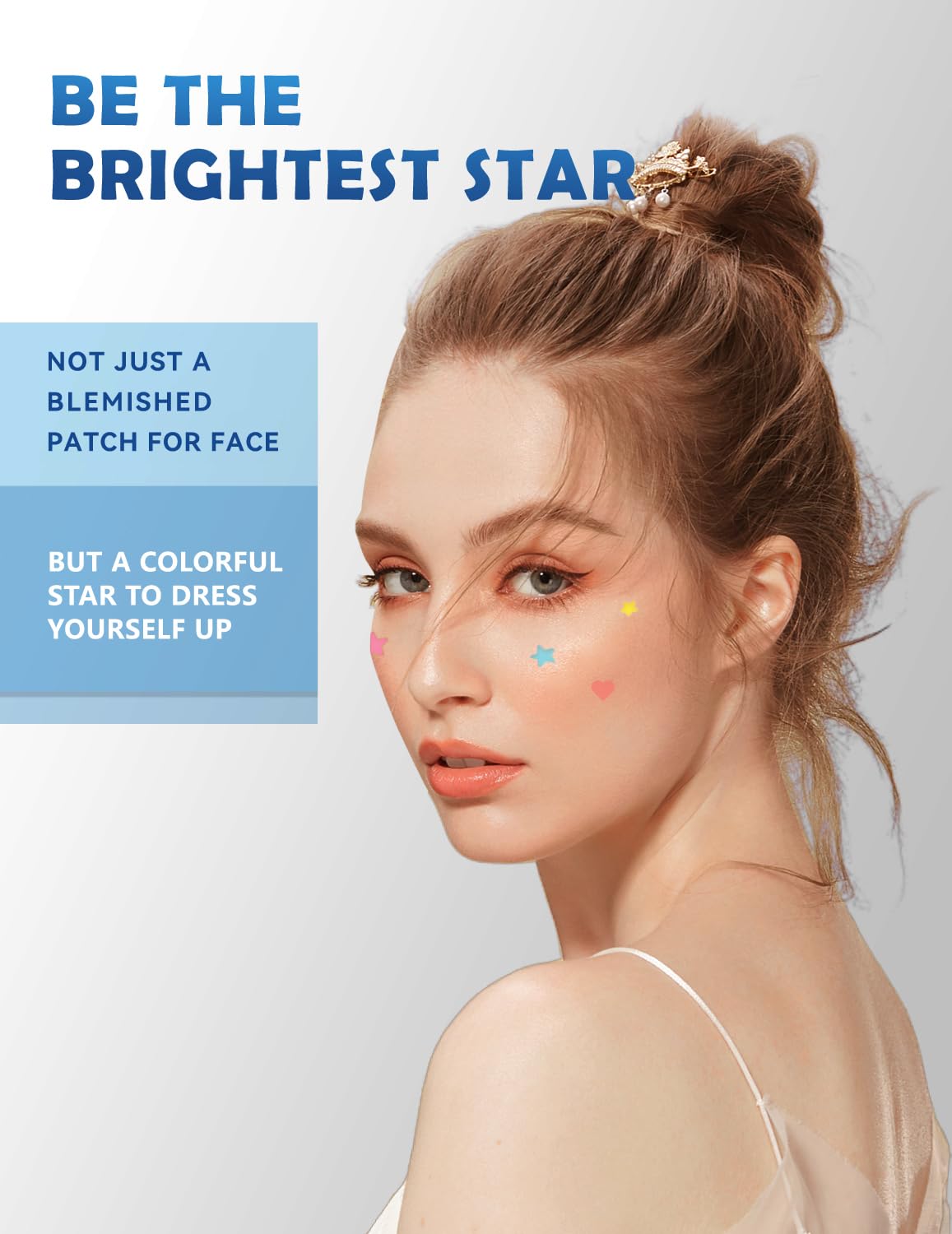 Patch Brufoli, Pimple Patch, 250 pezzi 7 misure, 5 forme e colori, Cerotti Brufoli Viso, Patch Brufoli Stelline, Hydrocolloid Acne Patch Vestibilità Precisa, Tea Tree, Acido Salicilico e Centella