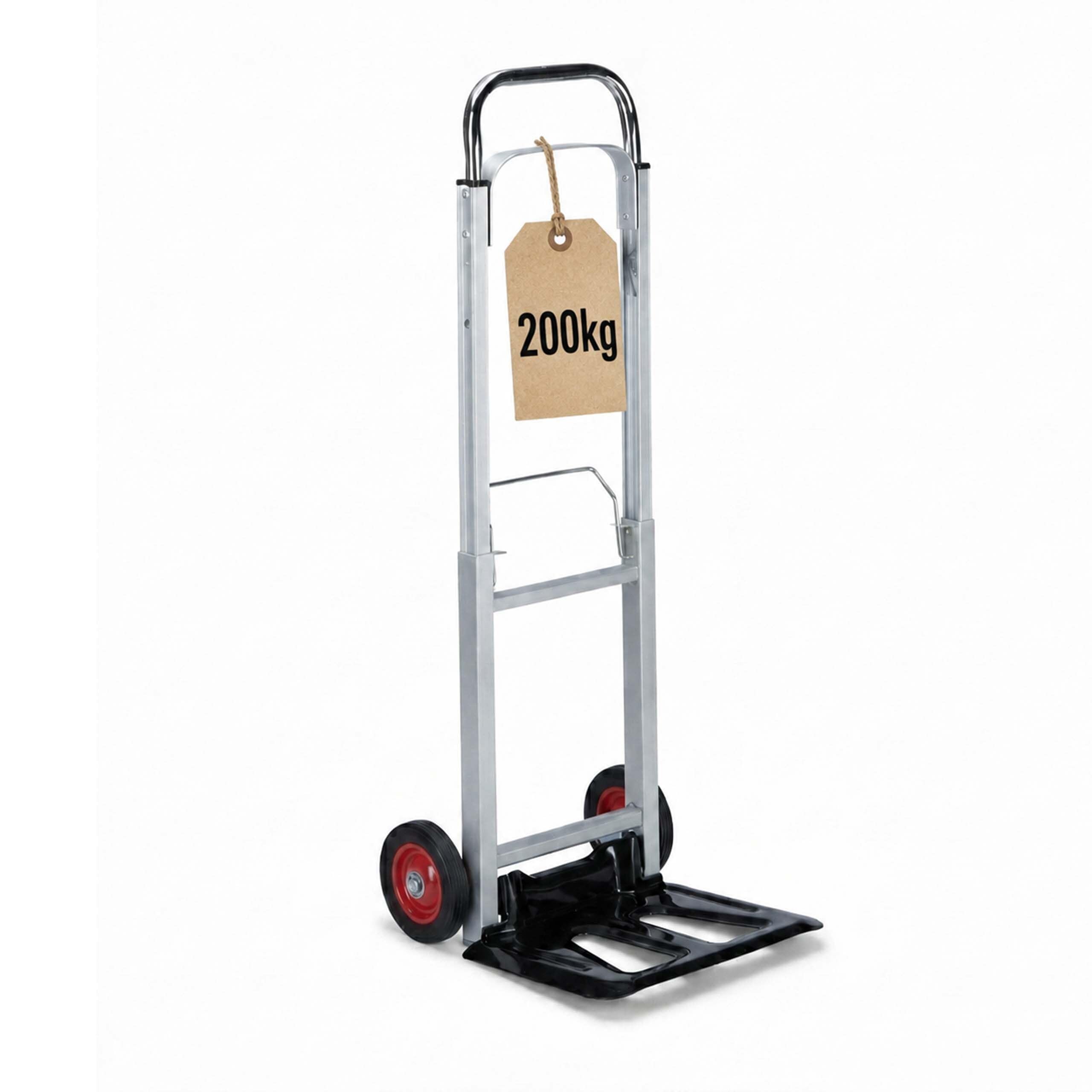 Relaxdays Sackkarre bis 200 kg Traglast, multifunktionale Transportkarre, leicht, Profi, Metall, silber