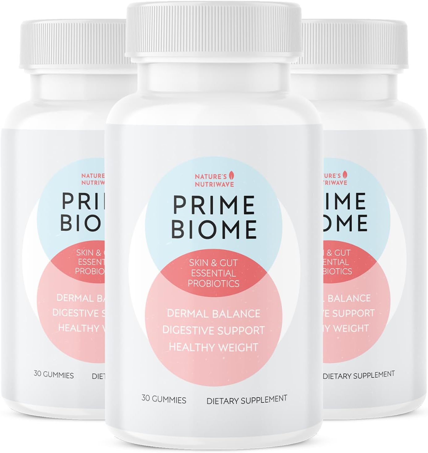 PrimeBiome Probiotic Gummies – Plant-Based Blend with Inulin, Lion’s Mane, Ginger & More– Non-GMO, No Stimulants, GMP Certified – 30 Gummies, 3 Month Supply