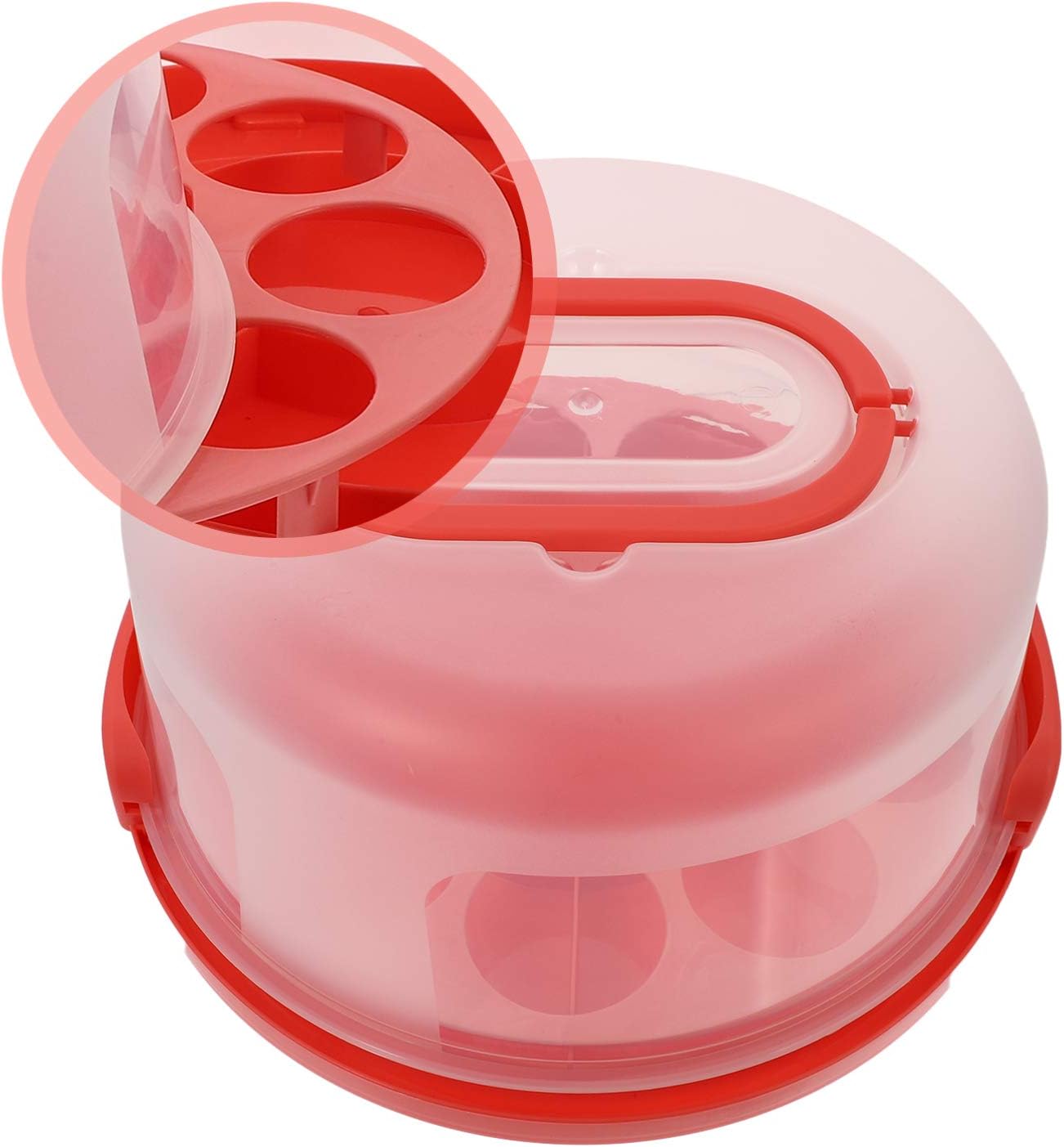 KICHOUSE 10 Heavy Duty Cake Box Handle Portable Cake Carrier Cover Food Container