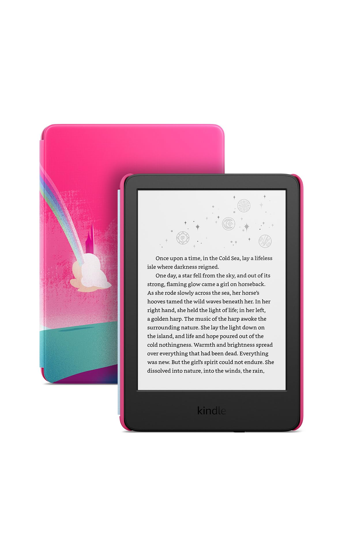 Amazon Kindle Kids 16GB (2024 model) - If it breaks, we will replace it, includes ad-free books and cover, with glare-free display, fast page turns - Unicorn Valley