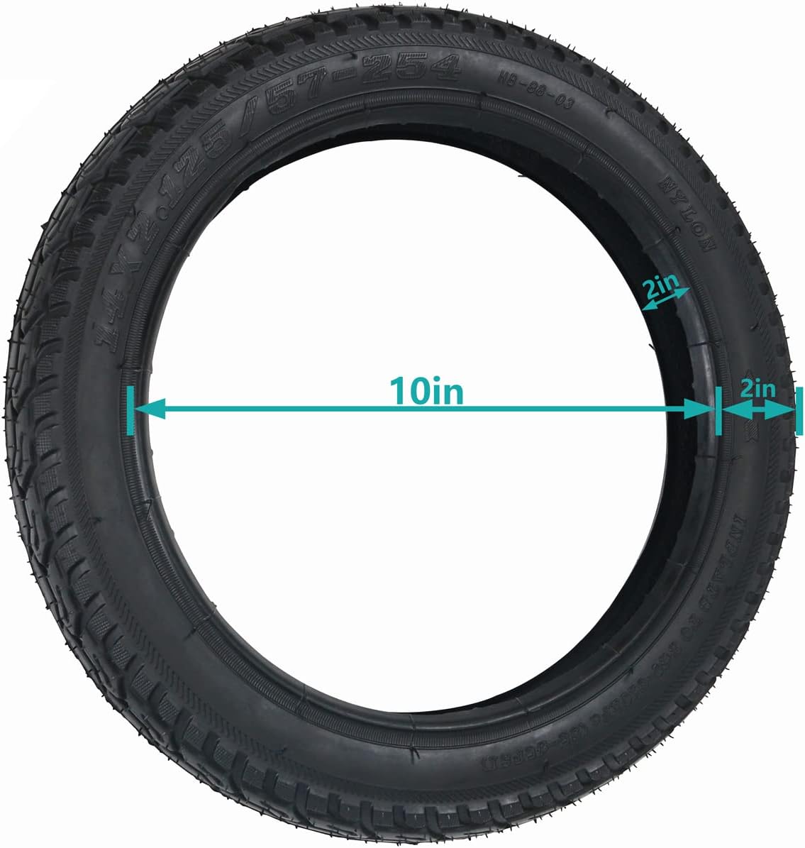 14X2.125 Bike Folging Tyre for Gas Electric Scooters 14 Inch E-Bike Wheel Tire, Replacement Wheels Durable and Strong, Electric Bike Parts, Bike Tire for Electric Scooter Bike
