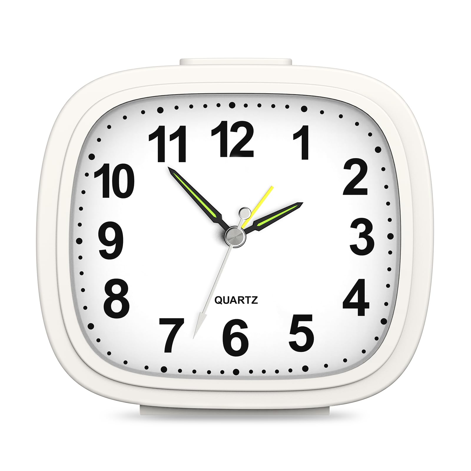 Ankilo Super Silent Alarm Clock for Heavy Sleepers, Travel Alarm with Snooze & Light, Ascending Beep Sounds, Battery Operated for Bedroom