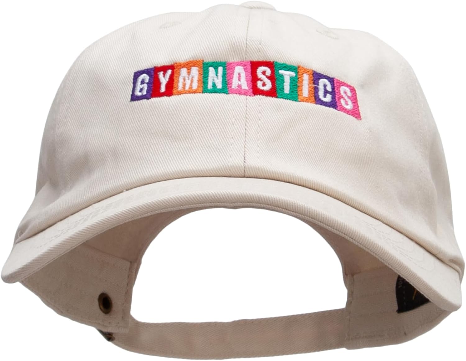 e4Hats.com Colorful Gymnastics Embroidered Unstructured Cotton Twill Washed Cap