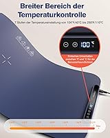 Vista 2 de Food Warming Mat, iTRUSOU 27.5x16'' Electric Warming Tray with 7 Temp-Settings, 1-99h Flexible Timer, Switchable °F/°C, Rollable Food Warmer Keep