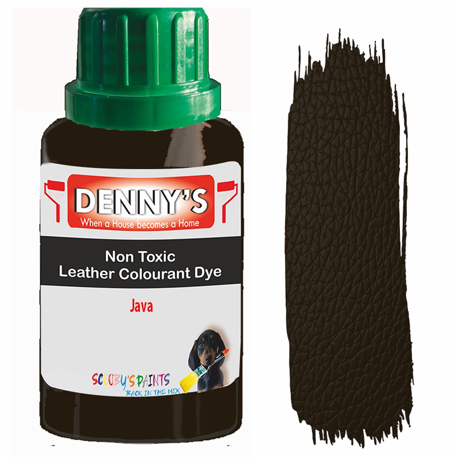 All in One Leather Colourant Self Seal Leather Dye Repair Paint for Furniture, Sofas, Car Seats (Java, 1 Litre Bottle) — image 1