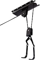 Vista 4 de Bike Hanger - Overhead Hoist Pulley System with 100lb Capacity for Bicycles or Ladders - Secure Garage Ceiling Storage by Rad Sportz