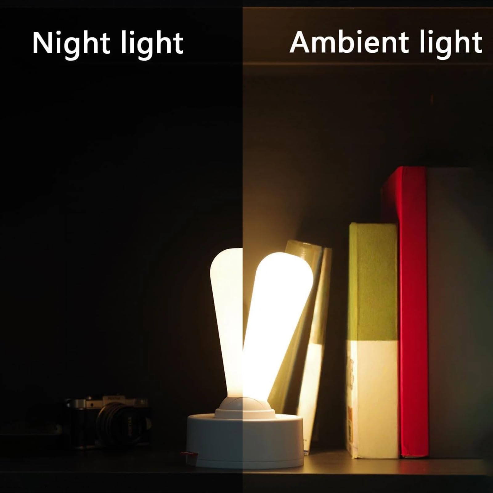 Luz nocturna de brillo ajustable, lámpara de noche recargable, lámpara de mesa portátil con batería de gran capacidad, iluminación ambiental regulable para dormitorio, guardería, habitación de los