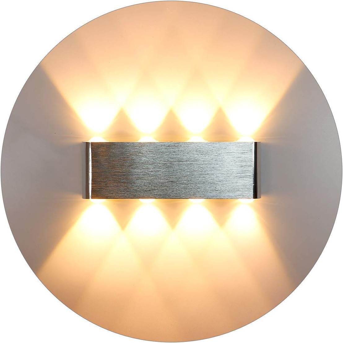 KAWELL 16W Modern Wall Light LED Wall Lamp Aluminum Alloy Up and Down Light Source Wall Sconce for Indoor Bedroom Corridor Living Room Stairs KTV Warm White