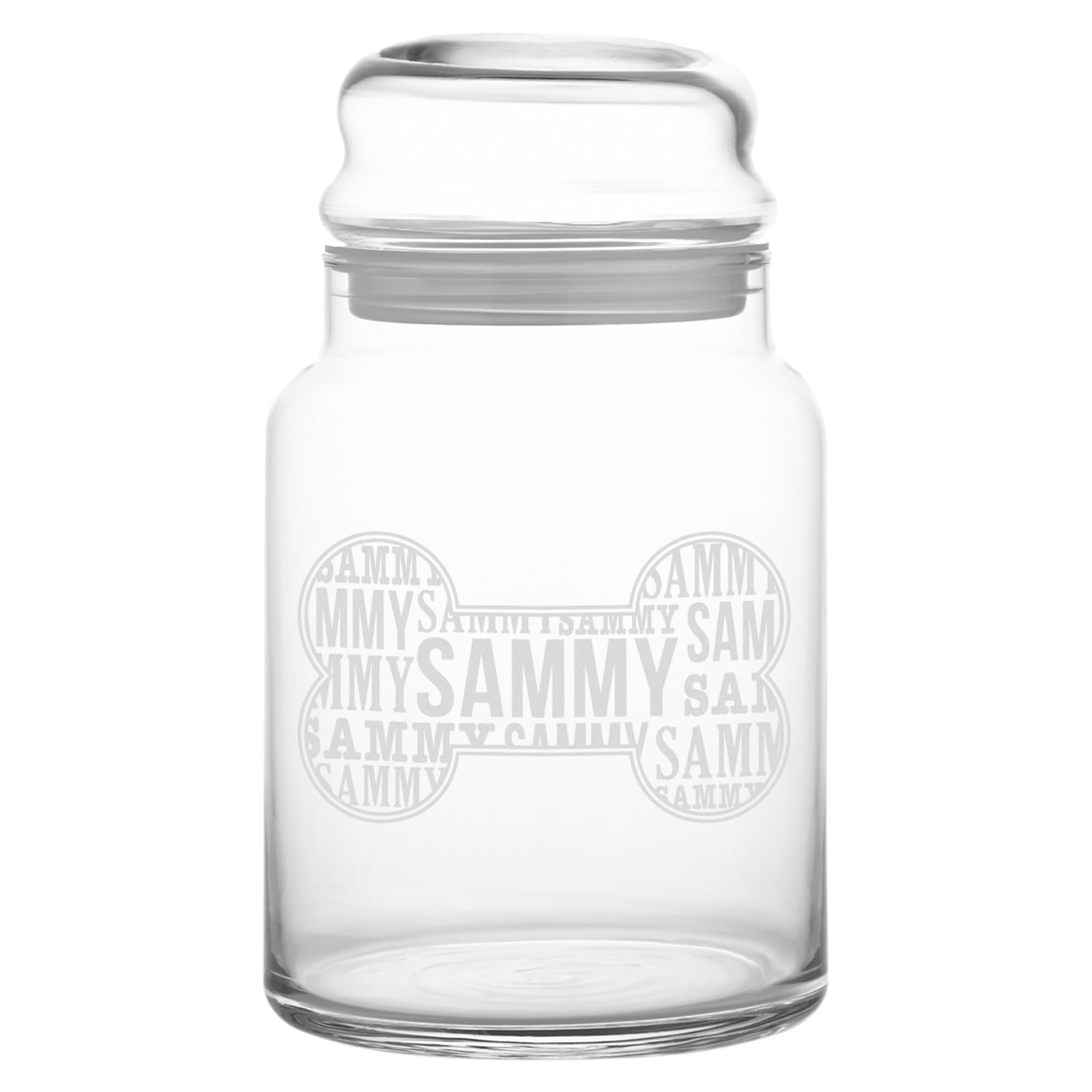 Let's Make Memories Personalized Pet Treat Jars - For Dog and Cat Owners, Pet Parents - Bone
