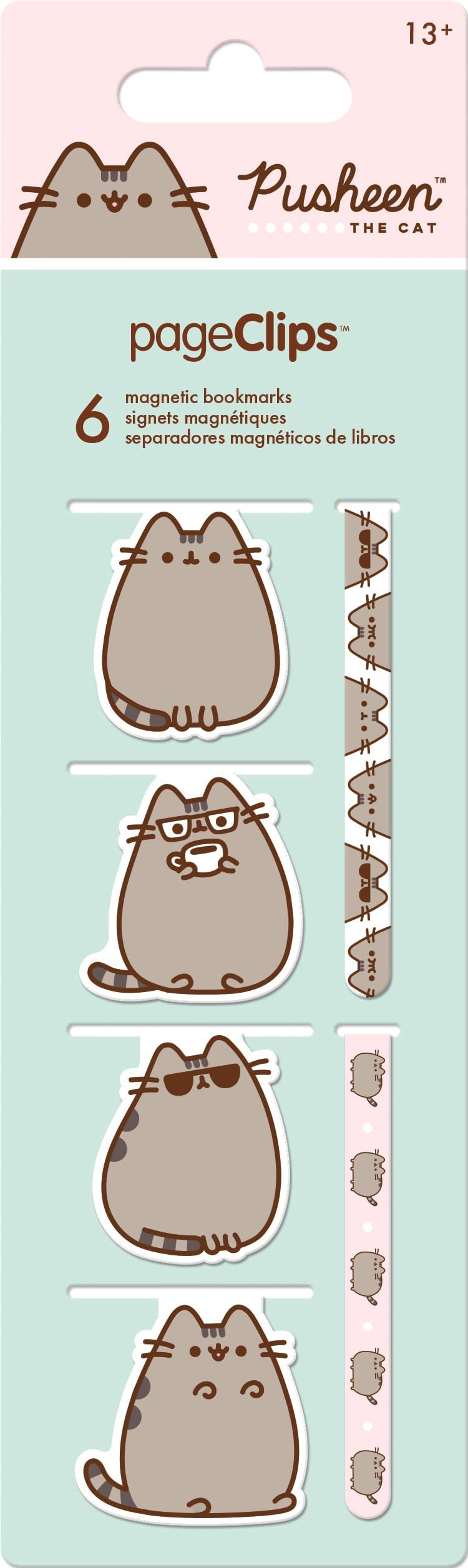 Trends International Pusheen The Cat Magnetic Page Clips (6-Pack) Stationery