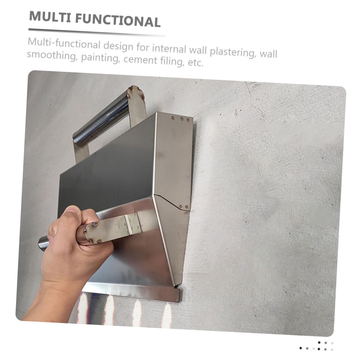 UKCOCO Truelle Enduire Inox Ergonomique pour Finition Plâtre Mur Intérieur Multi-usages Outil Lissage Ciment et Résistant