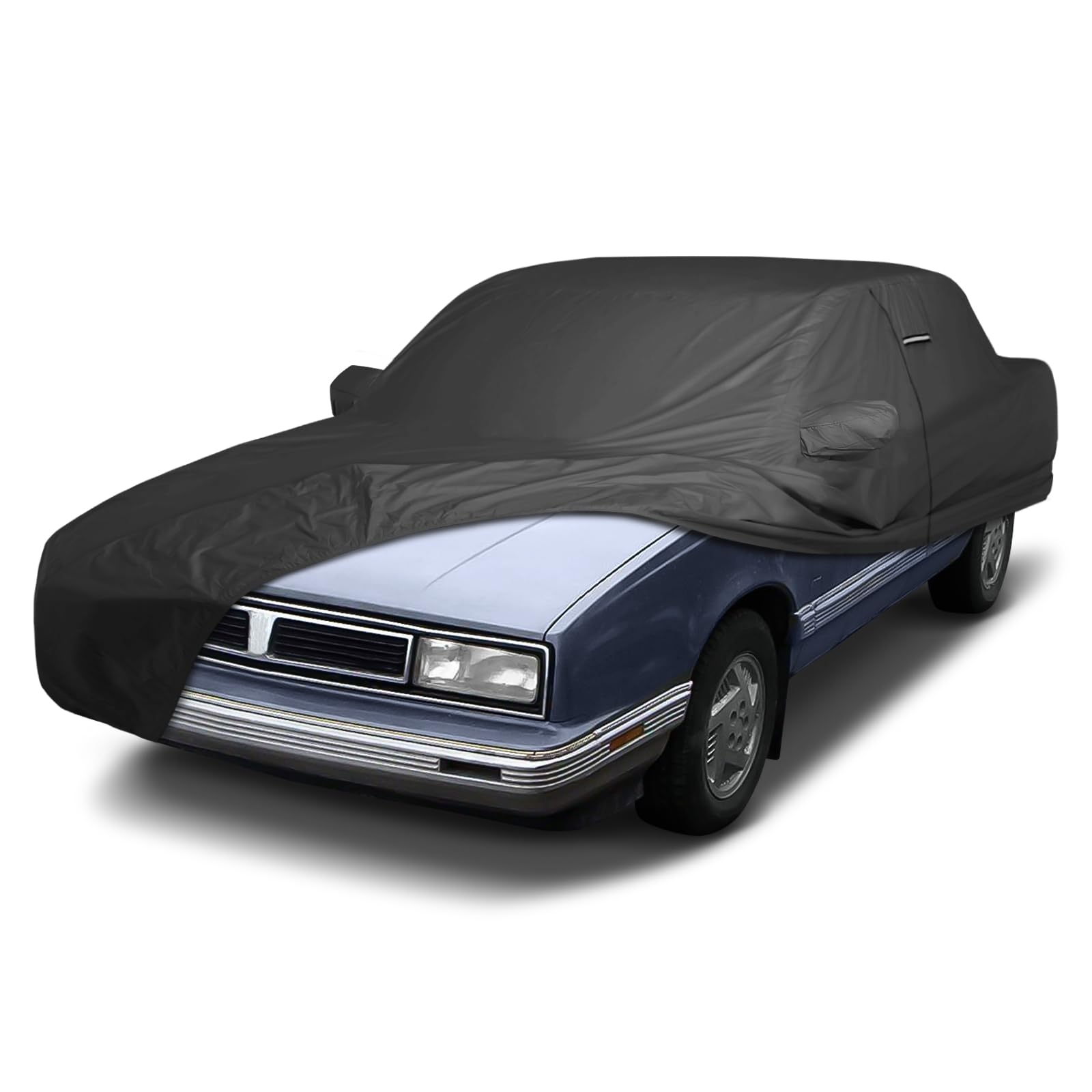 iCarCover Waterproof Car Cover for 1982-1991 Pontiac 6000 2-Door, 4-Door | High-End Custom Fit All Weather Indoor Outdoor Hail Rain UV Sun Resistant Snow Dust Storm Protection Covers (Black)