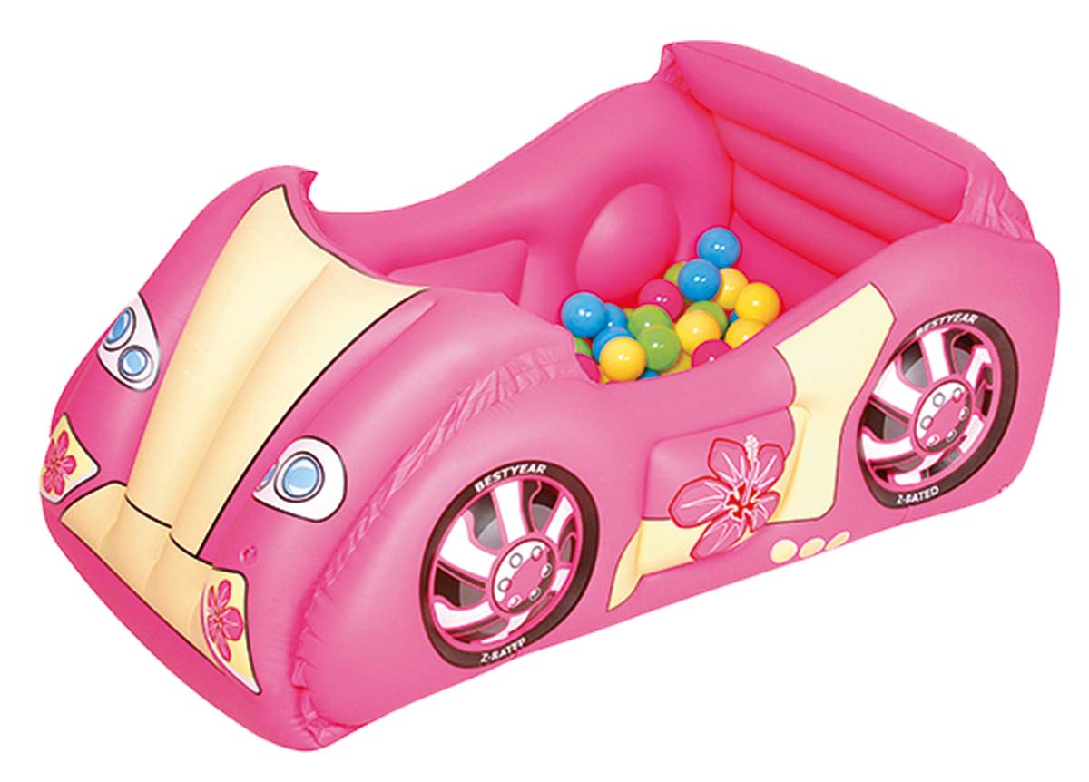 Bestway 52159 - Bällebad Rennauto 119x79x51cm mit 50 Spielbällen