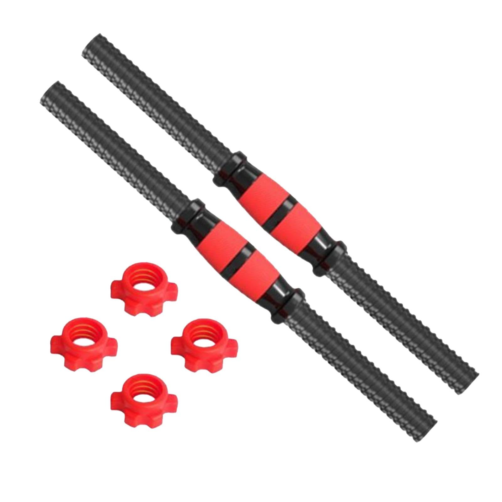 Harilla 2x Barras con Mancuernas Juego de Pesas con 4 Tuercas Barra con Barra para Entrenamiento de Fuerza, 55cm