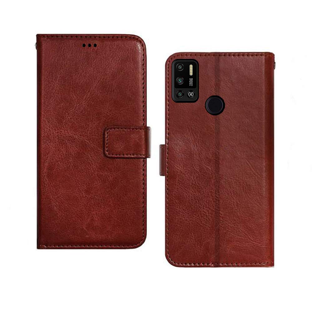 Pinaaki Enterprises Tecno Spark 6 Air Flip Case | Premium Leather Finish | with Card Pockets | Wallet Stand |Complete Protection Flip Cover for Tecno Spark 6 Air - Tan Brown (B08HVVPRMJ) Amazon Price History, Amazon Price Tracker