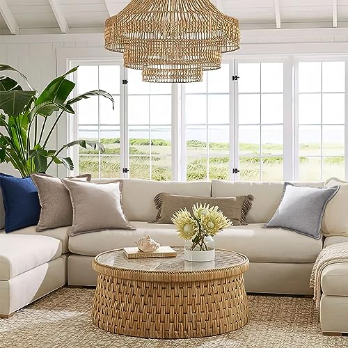 Topfinel Navy Blue Decorative Pillow Cover 18X18 Inch Set Of 2,Farmhouse Textured Linen Edges Trimmed Accent Throw Pillow Covers,Boho Rustic Soft Square Cushion Cases Square For Bed Couch Sofa Car #TOP5